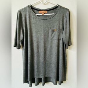 NWOT Ellen Tracy grey heathered crewneck t-shirt M